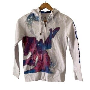 Walt Disney Parks Original Women’s White Hooded Zip Up Jacket 2017 White